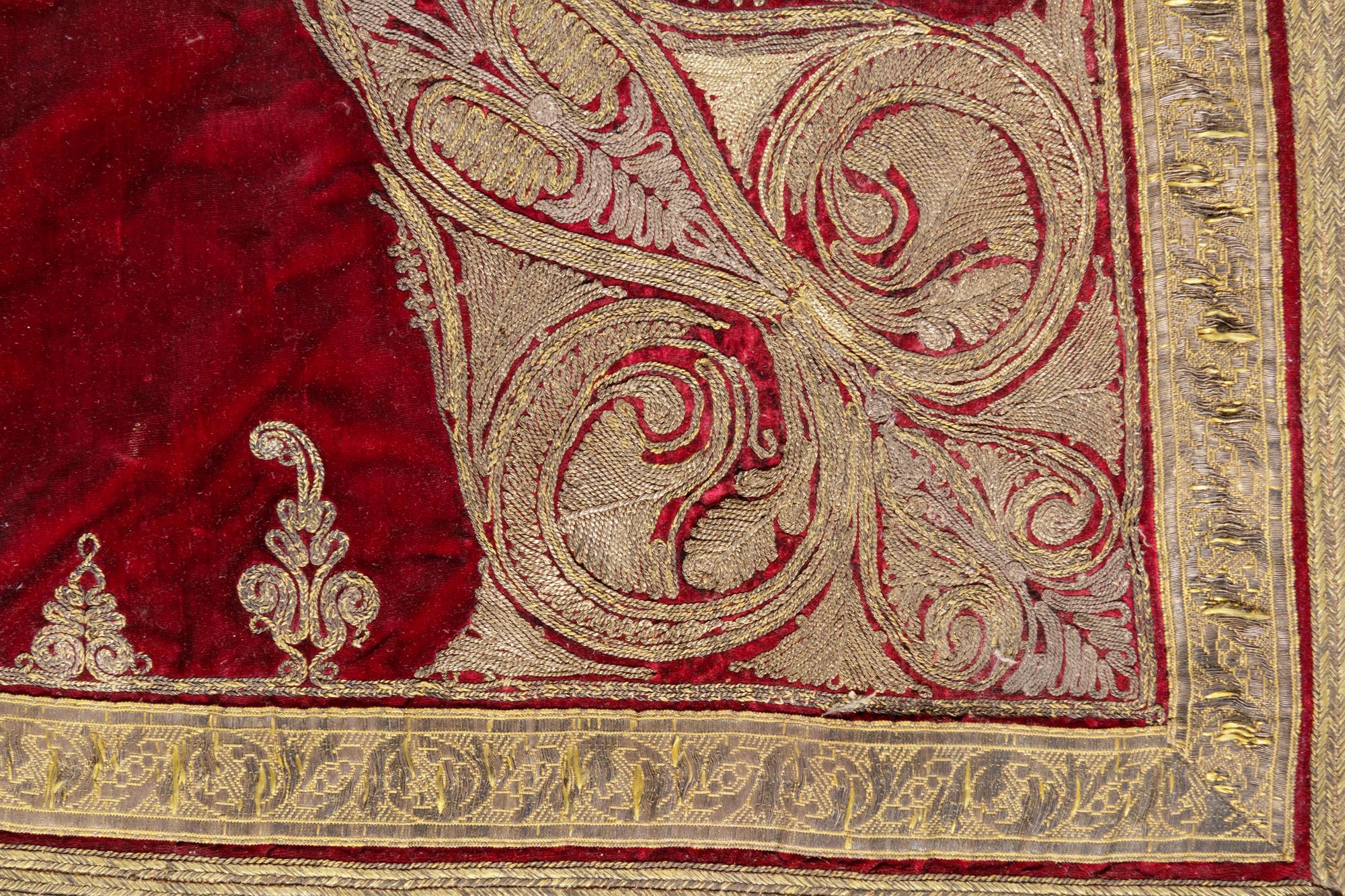 A Metallic Thread Embroidered Robe