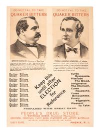 [1884 ELECTION]. A group of advertising cards and covers from the 1884 election, including: