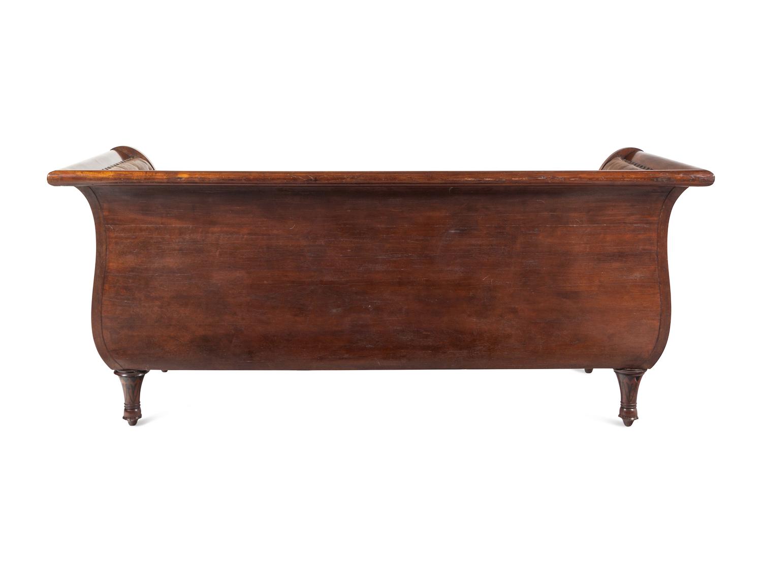 A Late Regency Mahogany and Ebony-Inlaid Sofa
