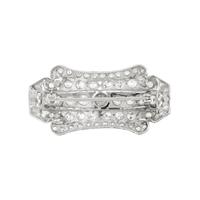 PLATINUM AND DIAMOND BROOCH
