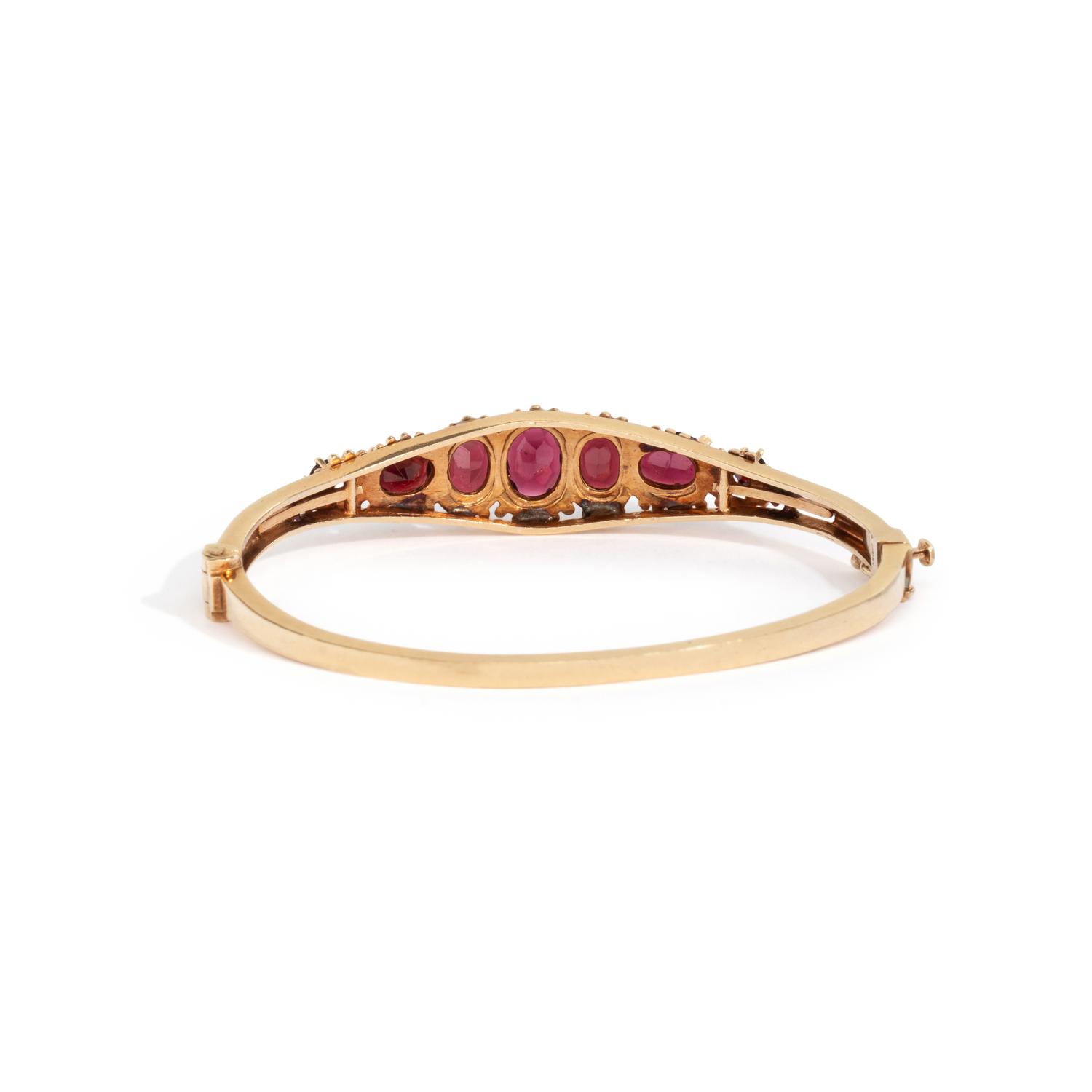 GARNET BANGLE BRACELET