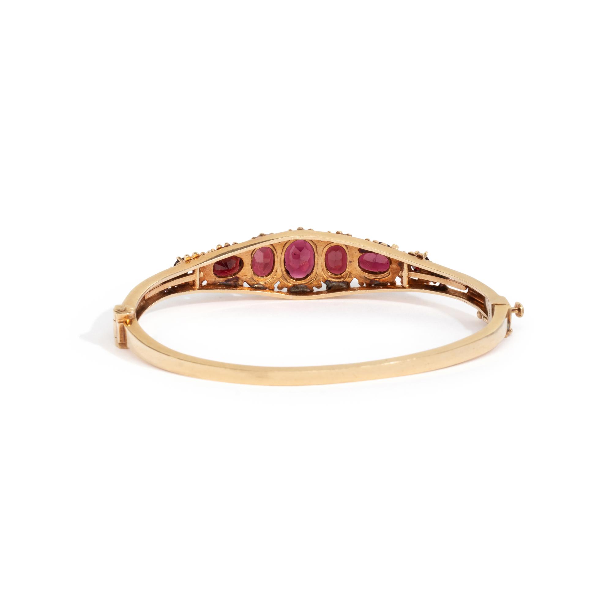 GARNET BANGLE BRACELET