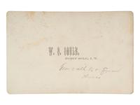 [NATIVE AMERICANS]. SOULE, W.S. Cabinet card of Tom-e-ath-to (Trailing the Enemy) and his wife.