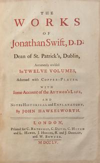 SWIFT, Jonathan (1667-1745). Works. Edited by John Hawkesworth. London: Printed for C. Bathurst, C. Davis, et al., 1754-65.