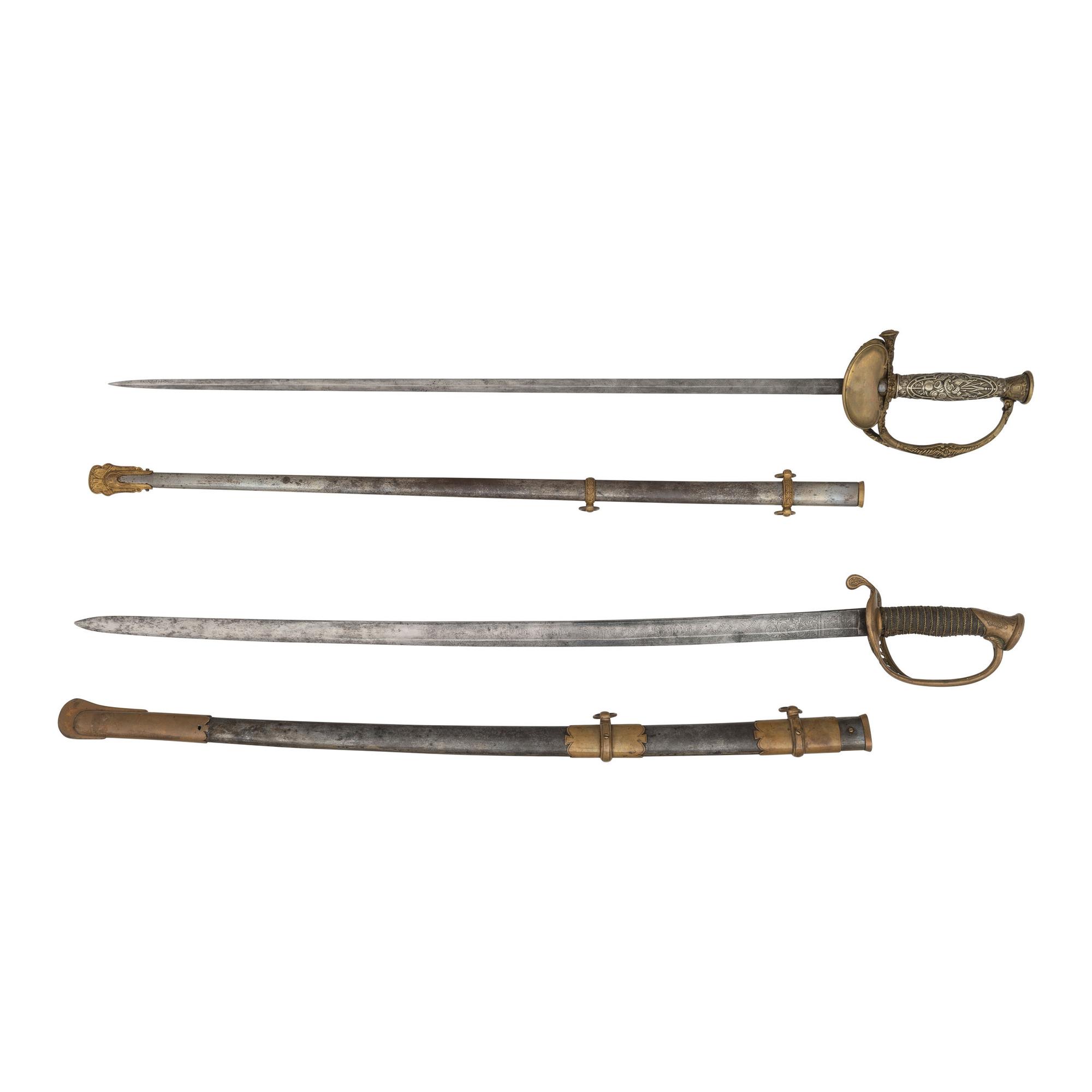 The US Model 1850 Staff & Field Officers Sword & the Model 1860 Staff & Field Officers Sword of Major, later General Gustavus Sniper - 101st NYV and later 185th NYV