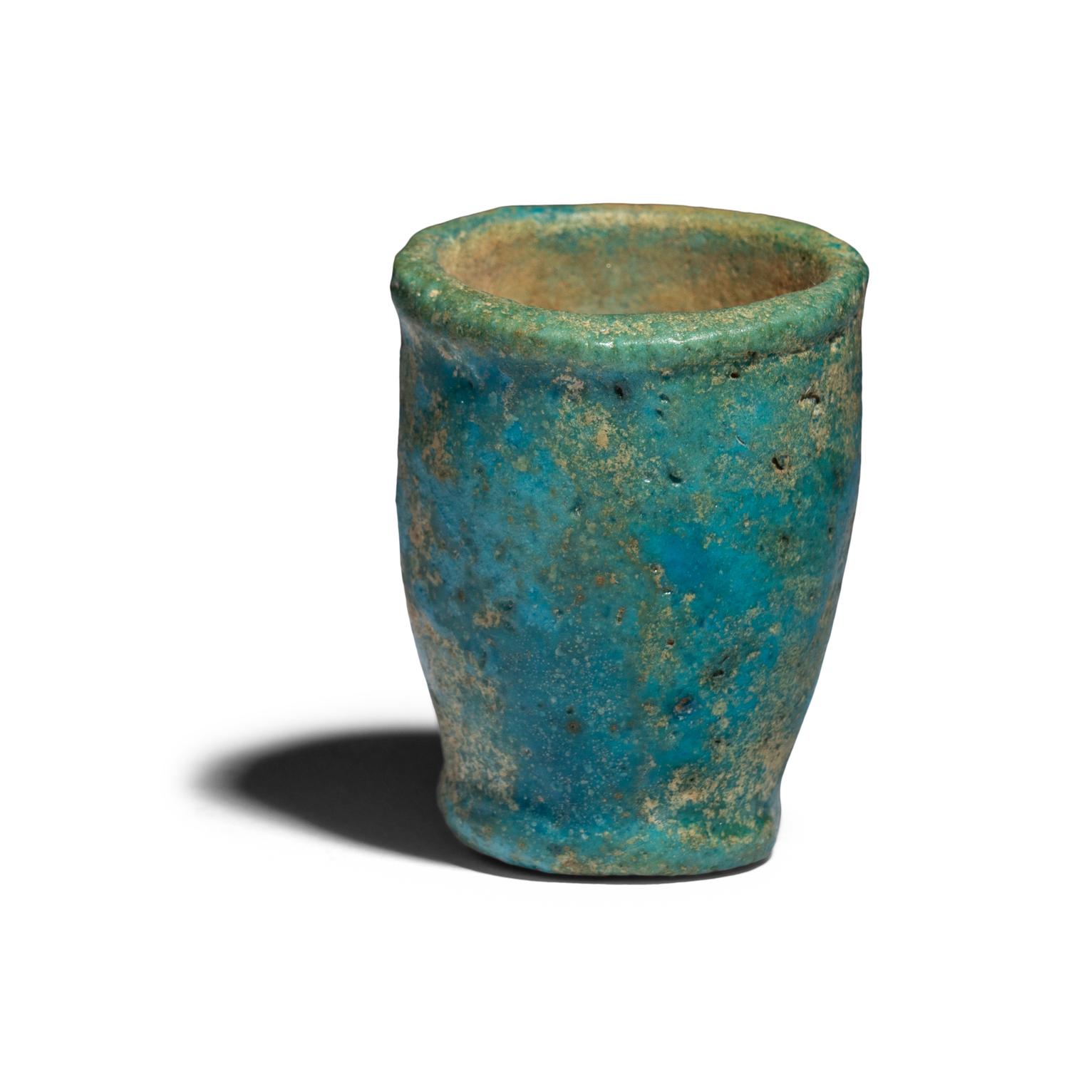 An Egyptian Faience Cup with Hieroglyphs