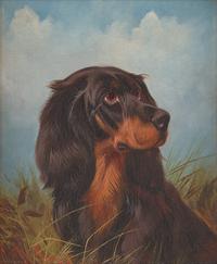 Colin Graeme (English, 1859-1910), A Pair of Dog Head Studies: English Setter and Gordon Setter