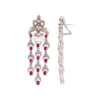 RUBY AND DIAMOND EARCLIPS