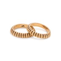 PAIR OF YELLOW GOLD RINGS
