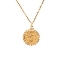 GOLD EAGLE COIN PENDANT NECKLACE