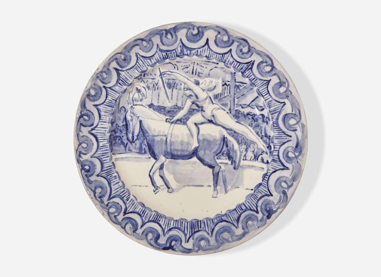 A Wedgwood Thérèse Lessore Decorated Queensware Plate, UK, circa 1924