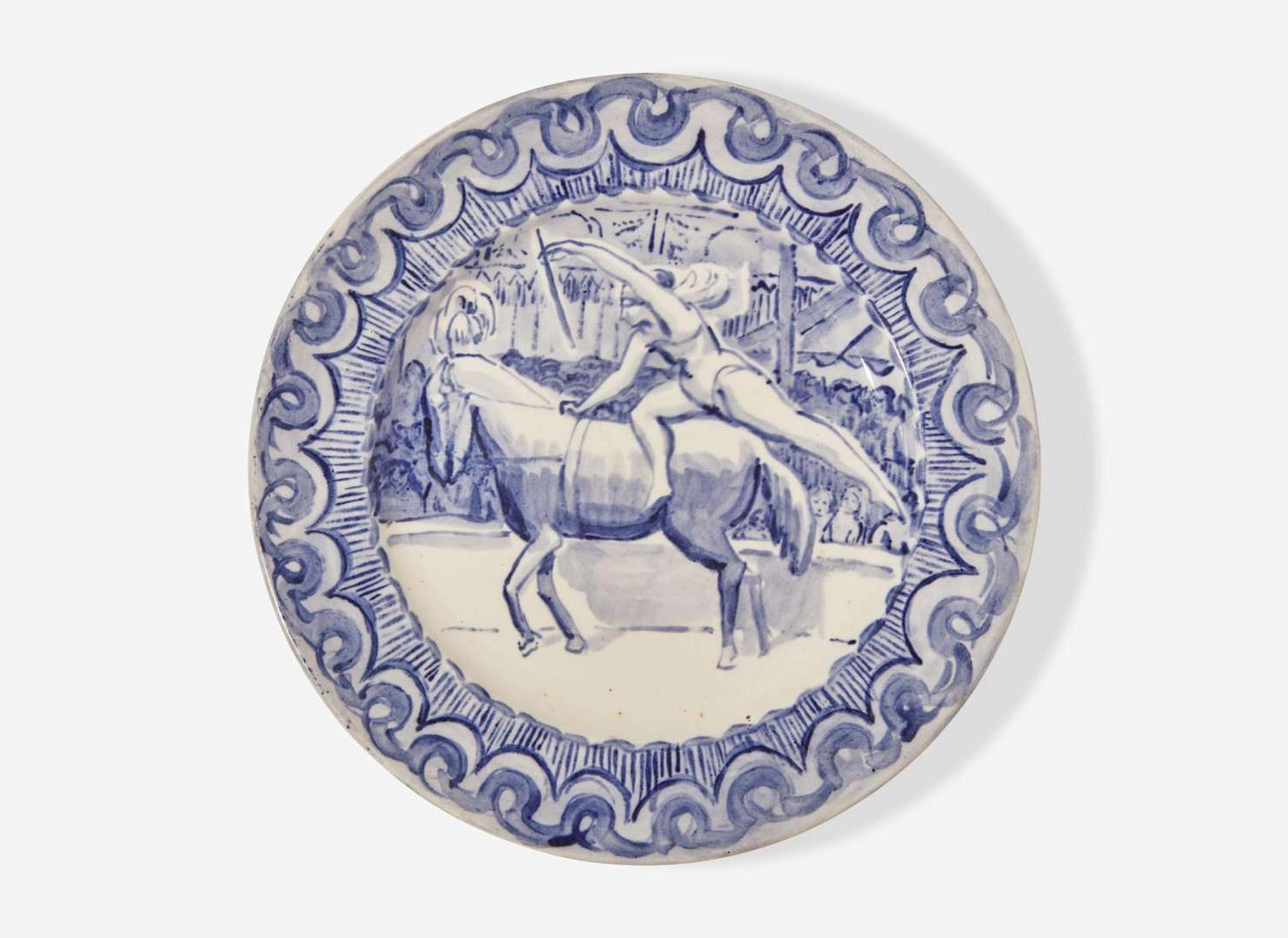A Wedgwood Thérèse Lessore Decorated Queensware Plate, UK, circa 1924