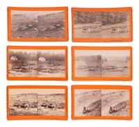 [CIVIL WAR]. A group of 12 stereoviews featuring Union and Confederate dead at Gettysburg, Antietam, and other battlefields. Hartford, CT: Taylor & Huntington, ca 1890s.
