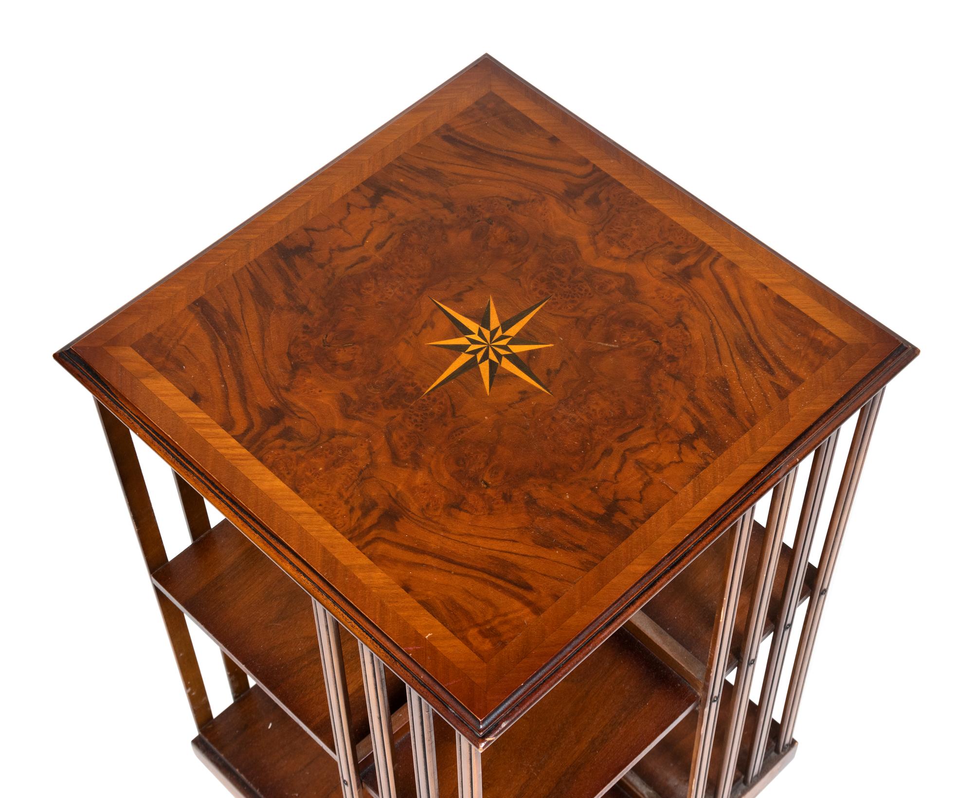 A Georgian Style Mahogany Revolving Bookcase