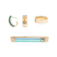 CHRYSOPRASE, CHALCEDONY, AND OPAL JEWELRY SUITE
