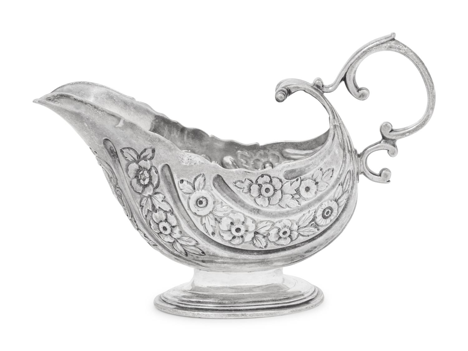 An Irish Georgian Silver Sauce Boat