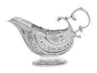 An Irish Georgian Silver Sauce Boat