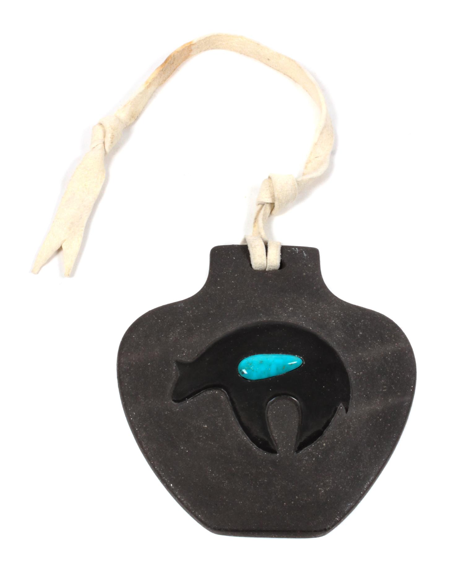 Dora Tse Pe (San Ildefonso, b. 1939) Blackware Ornament Height 3 1/2 inches