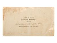 [WESTERN AMERICANA]. BURGE, J.C., photographer. Stereoview of the Office of Agent Wilcox, San Carlos, Arizona Territory.