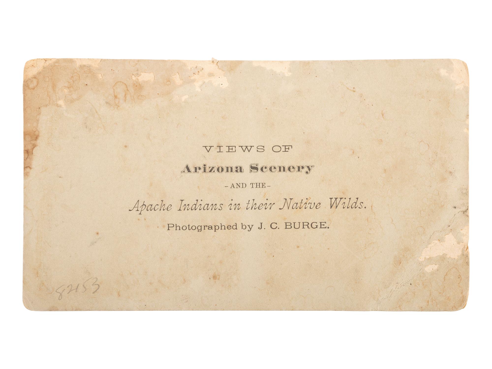 [WESTERN AMERICANA]. BURGE, J.C., photographer. Stereoview of the Office of Agent Wilcox, San Carlos, Arizona Territory.