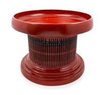 A Chinese Export Red Lacquer Side Table