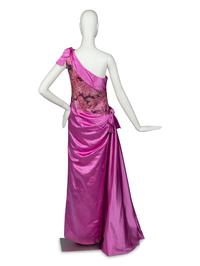 Belleville Sassoon Loran Mullany Pink Satin Gown