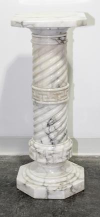 A Continental Marble Pedestal — 19TH CENTURY