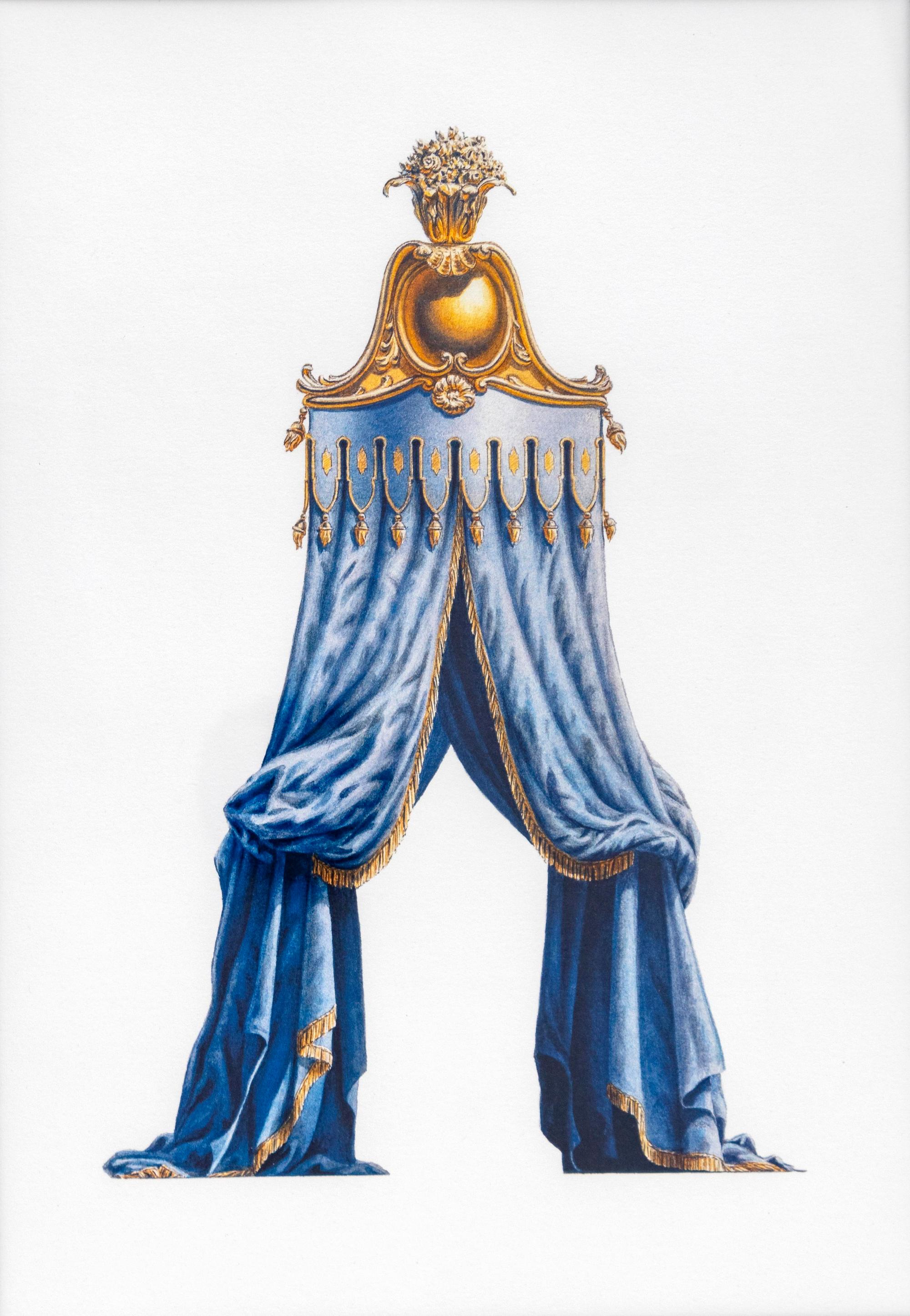A Group of Gilt Framed Color Reproductions of Dams & Zega's Watercolors Chinoiseries — 20TH CENTURY