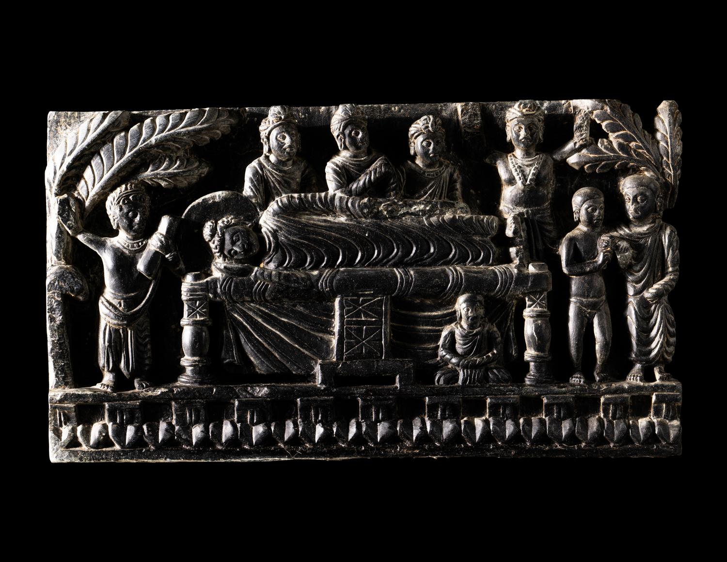 A Gandharan Grey Schist Relief Panel