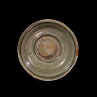 A small Chinese Yaozhou celadon molded brush washer 耀州窑印花小水洗 Northern Song/Jin Dynasty ????