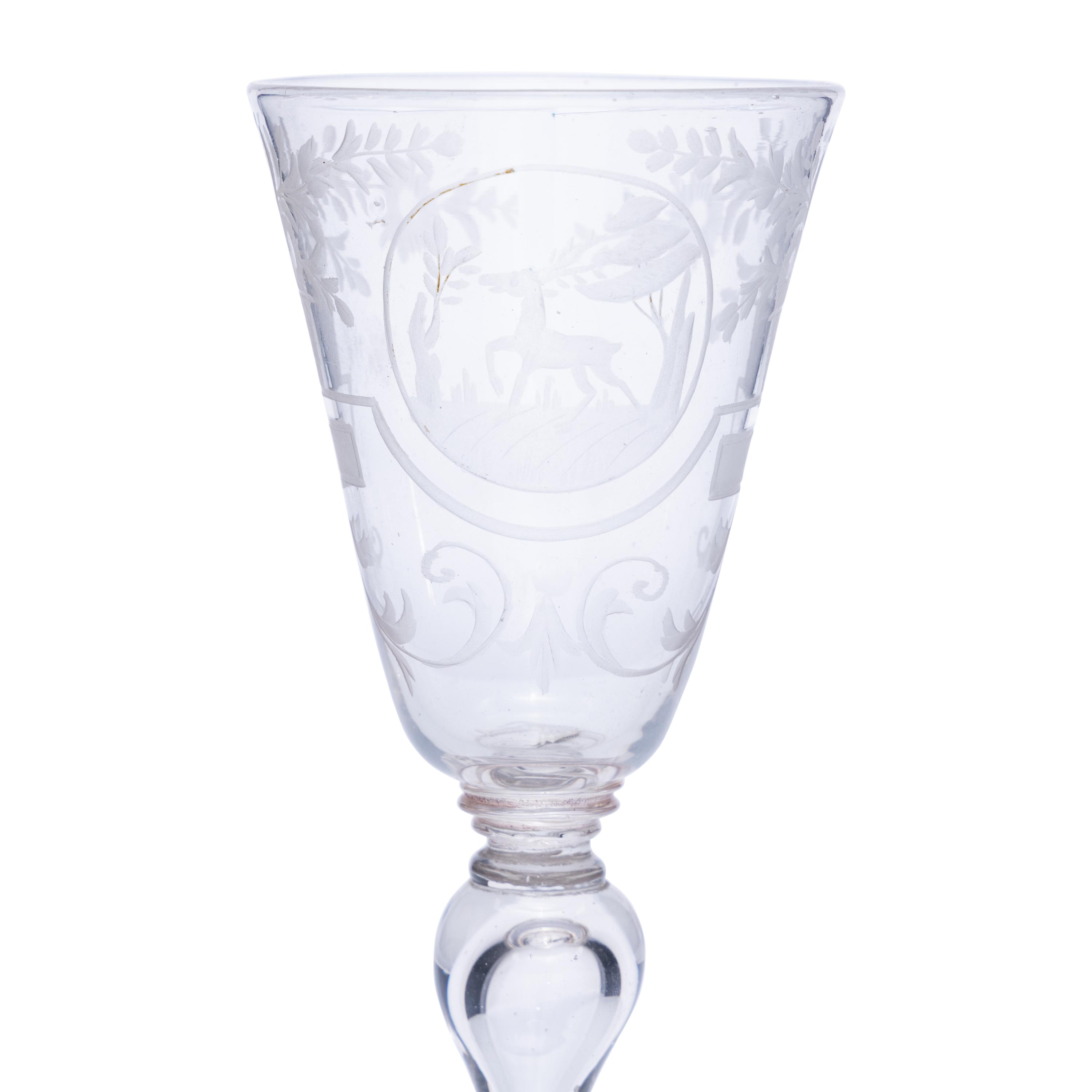 A Dutch Engraved Ale Glass