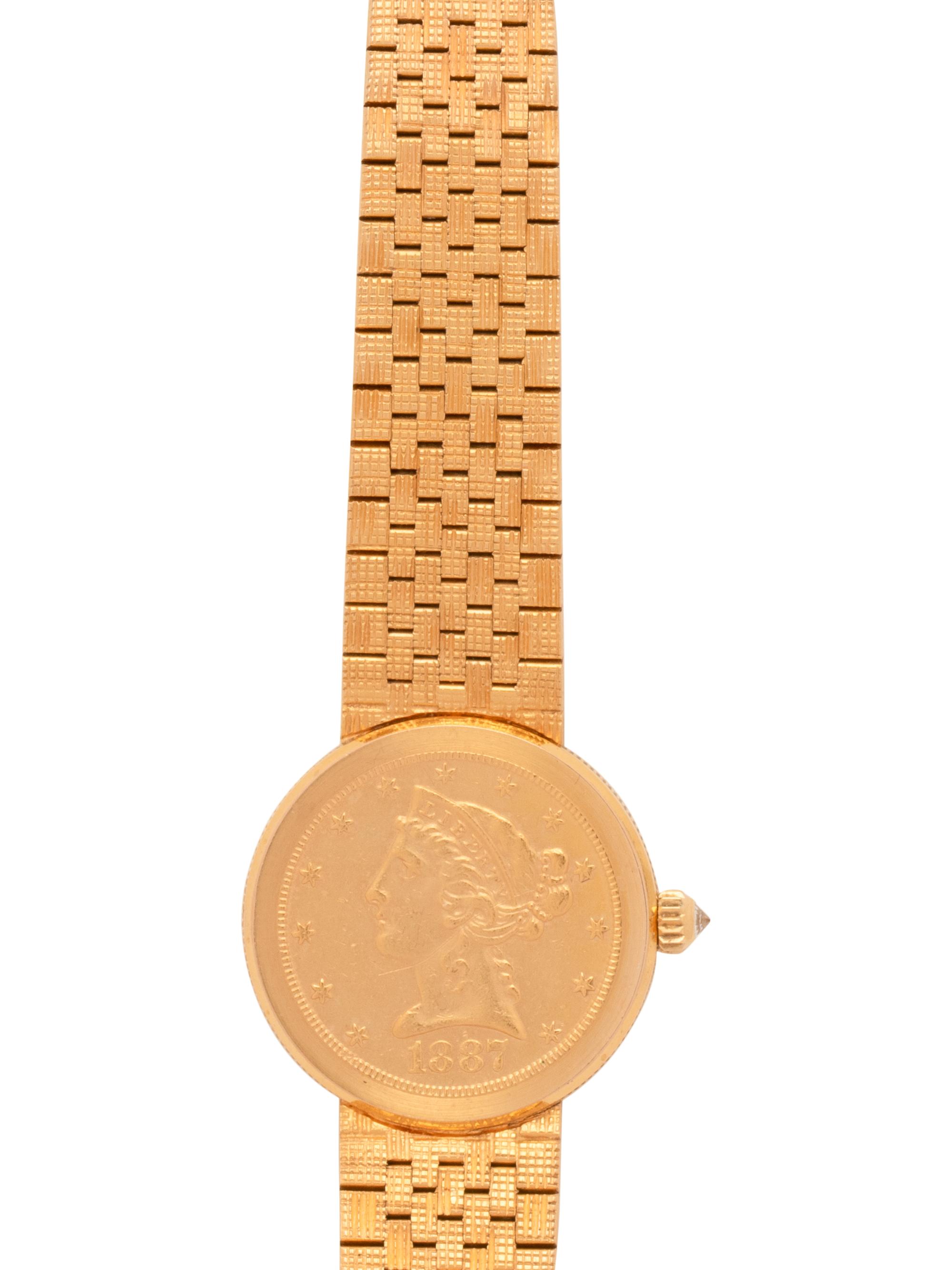 CORUM, 18K YELLOW GOLD US $5 COIN WRISTWATCH