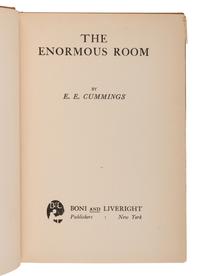 CUMMINGS, e.e. (1894-1962). The Enormous Room . New York: Boni and Liveright, 1922.