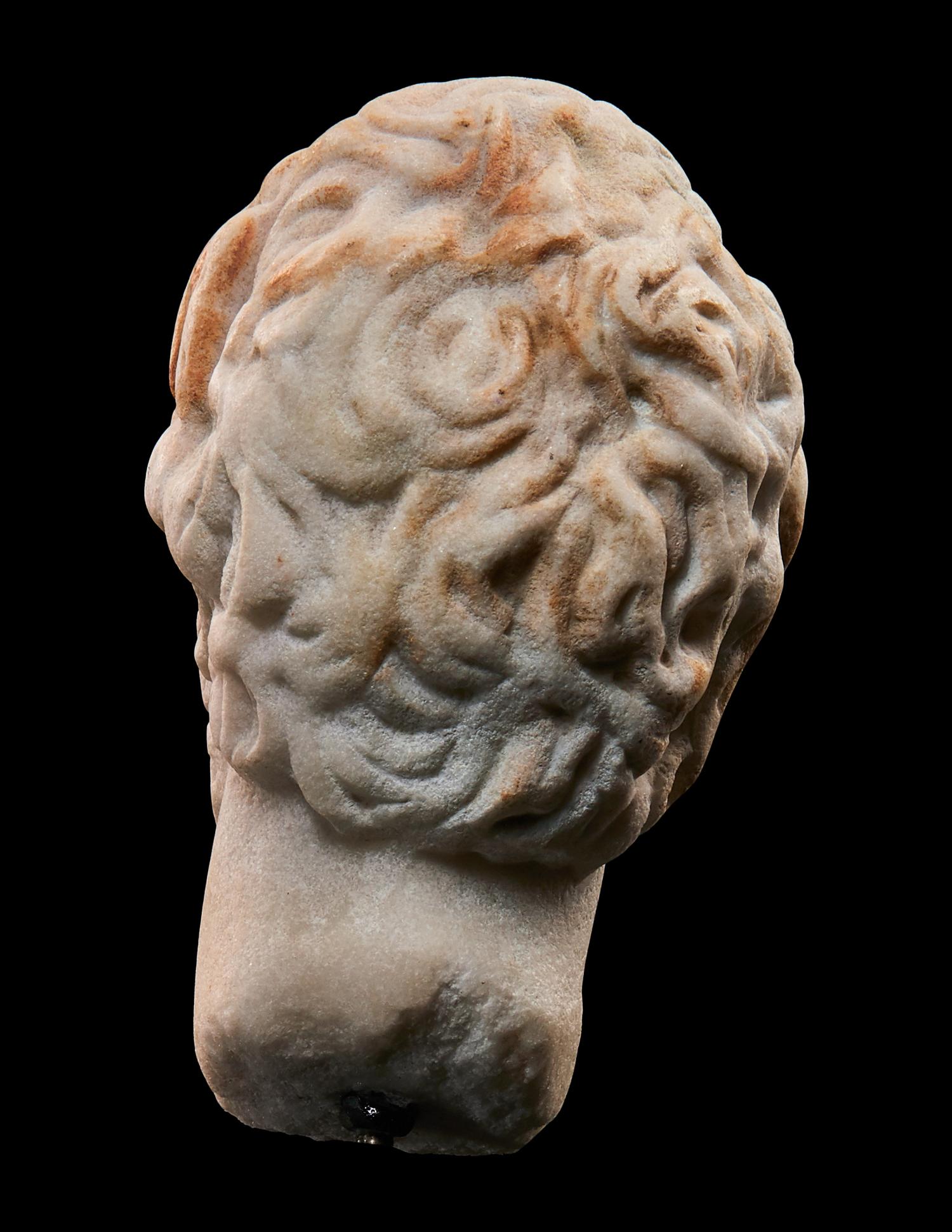 A Roman Marble Portrait Head of a Bearded Man