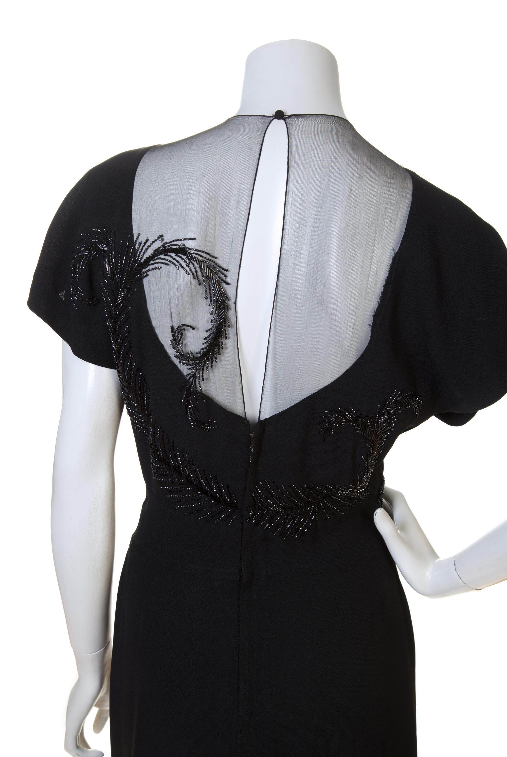A Gilbert Adrian Black Cocktail Dress, No size.