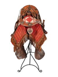 A Tooled Leather and Silver Adorned Parade Saddle