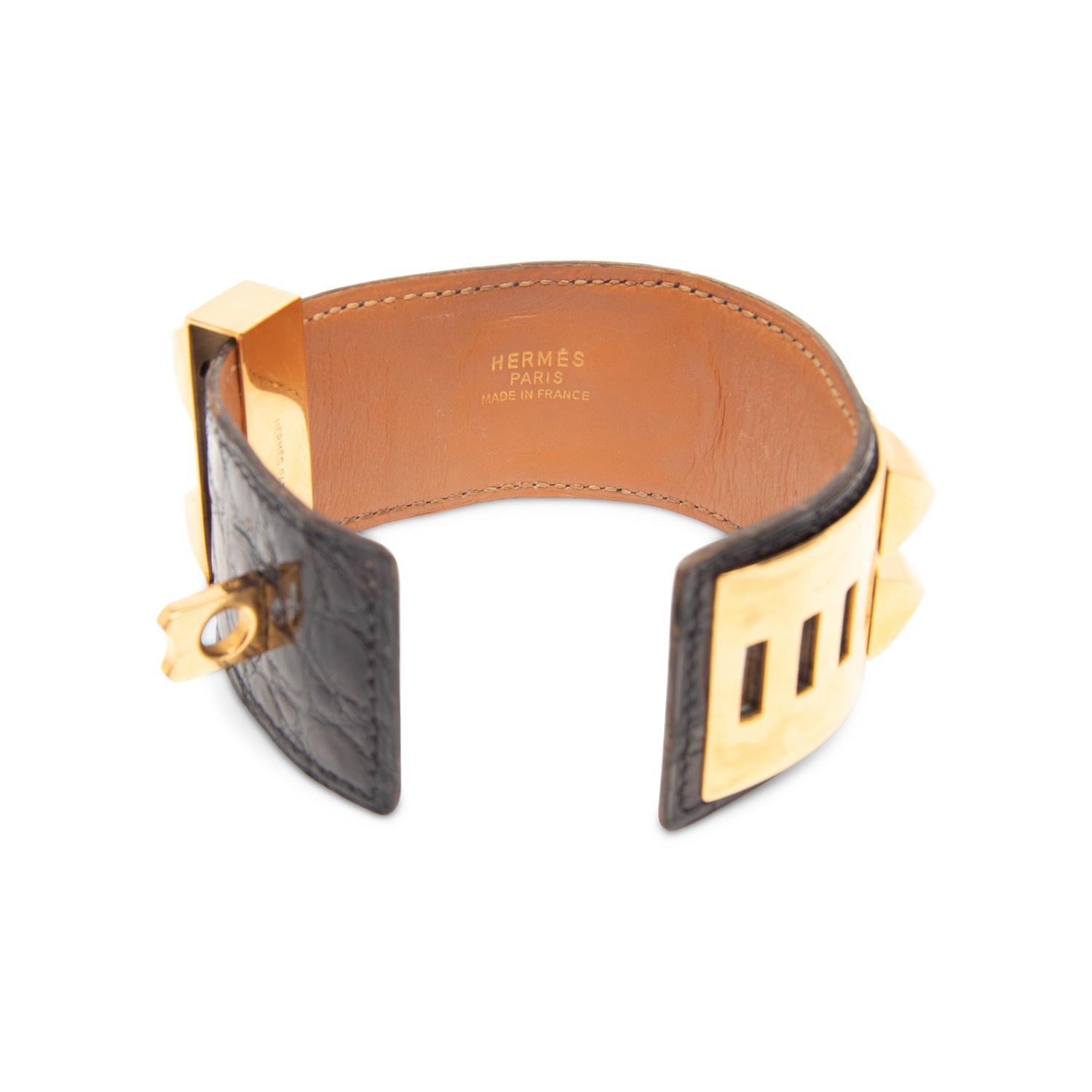 HERMÈS, CROCODILE 'COLLIER DE CHIEN' CUFF