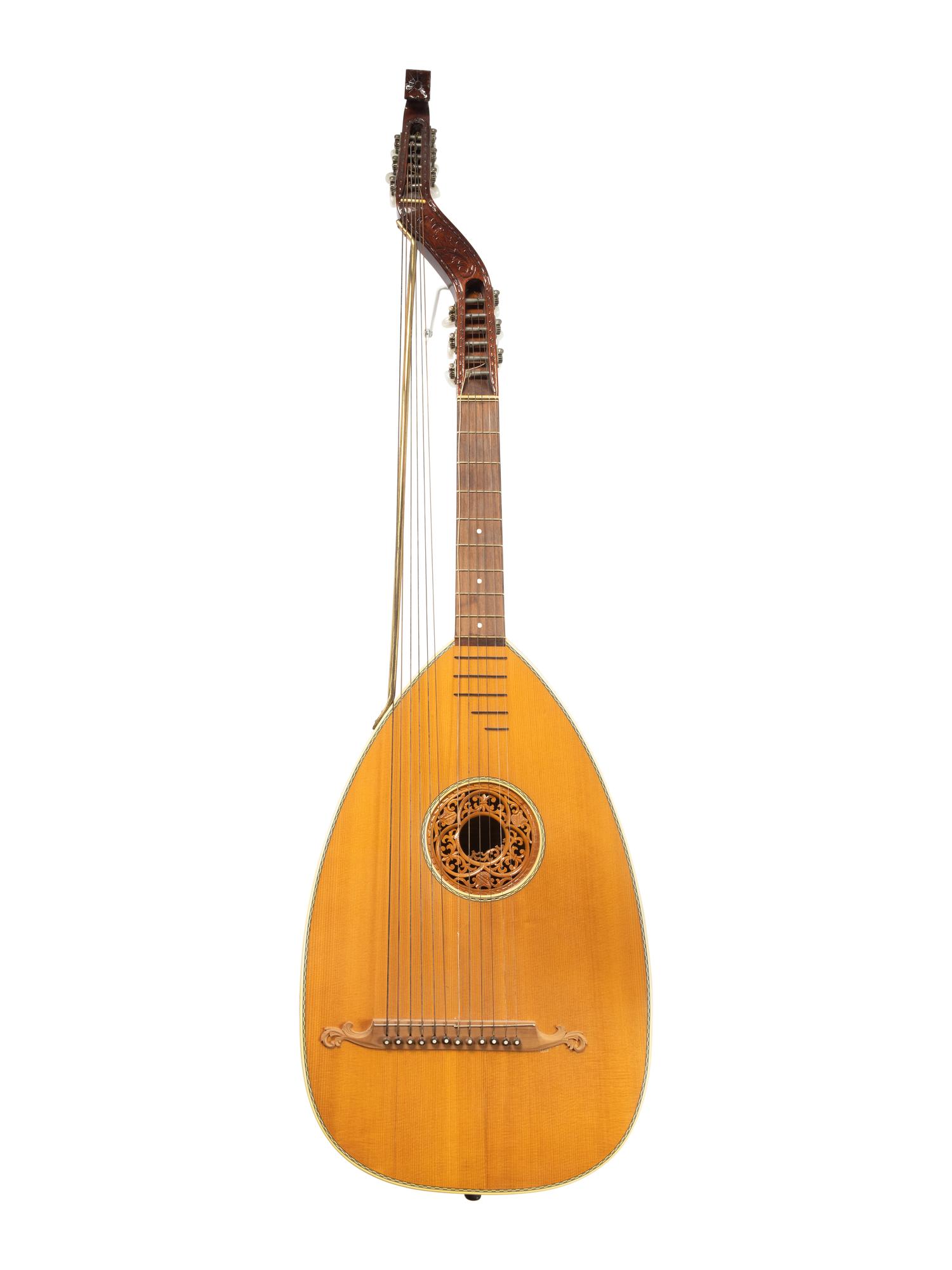 A German Mahogany 10-String Lute Guitar