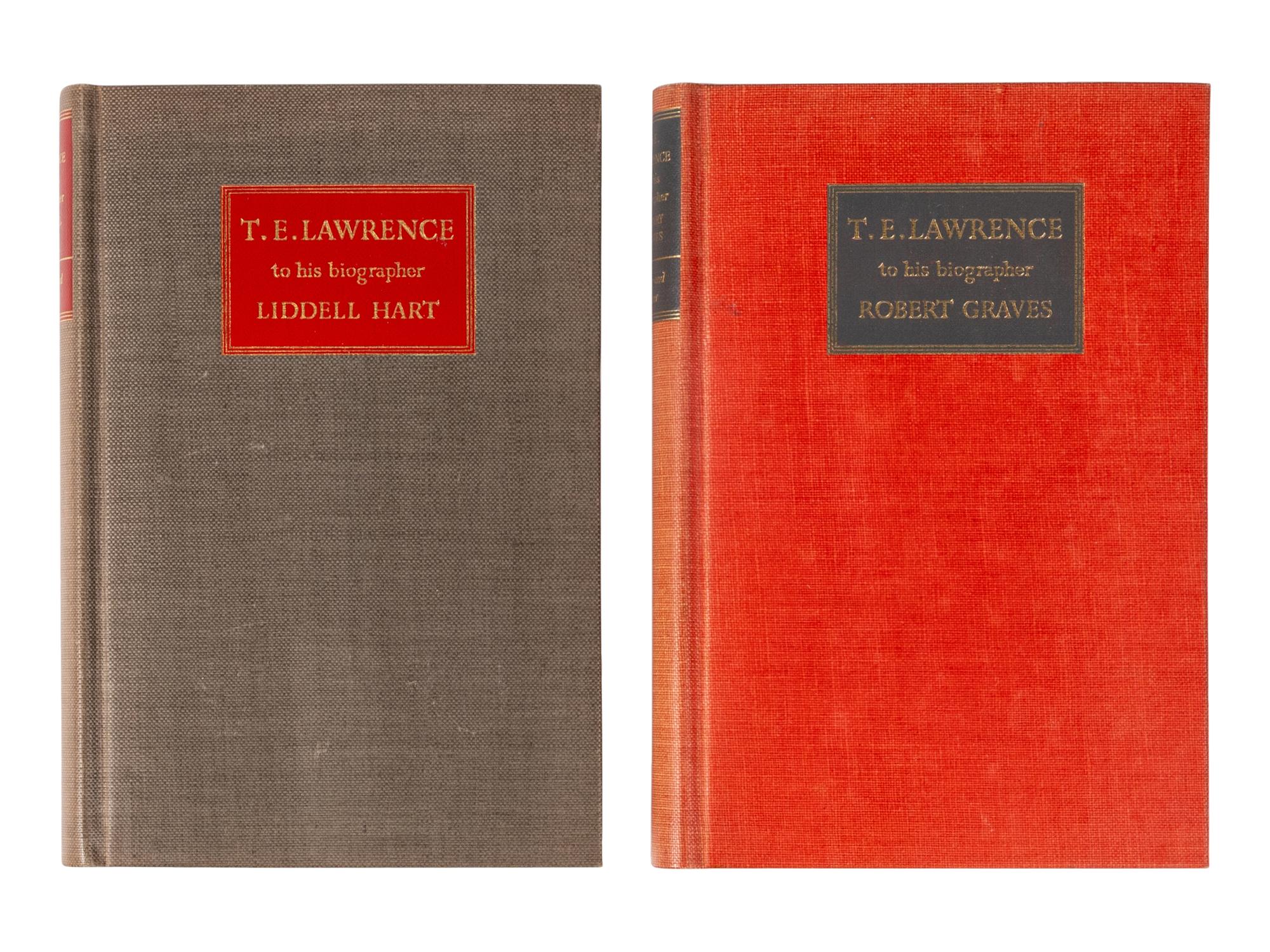 LAWRENCE, Thomas Edward (1888-1935). T. E. Lawrence to his Biographer Robert Graves . -- T. E. Lawrence to his Biographer Liddell Hart . London: Faber and Faber, 1938.