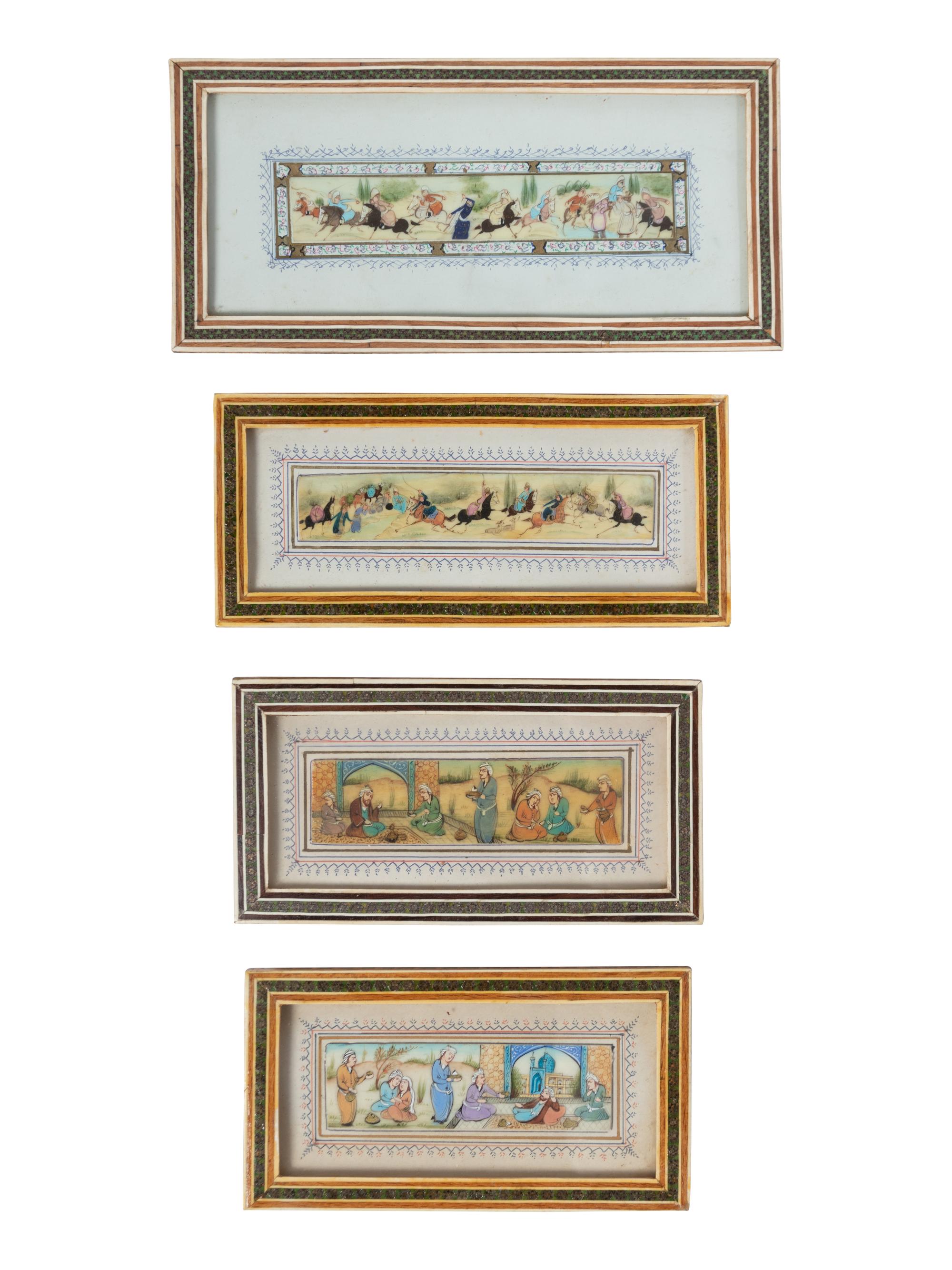 Four Persian Miniature Paintings