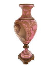 A Gilt Bronze Mounted Sèvres Style Porcelain Urn