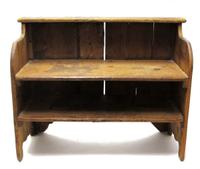 Red-stained bucket bench pennsylvania, 19th century