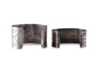 Navajo Stamped Silver Cuff Bracelets