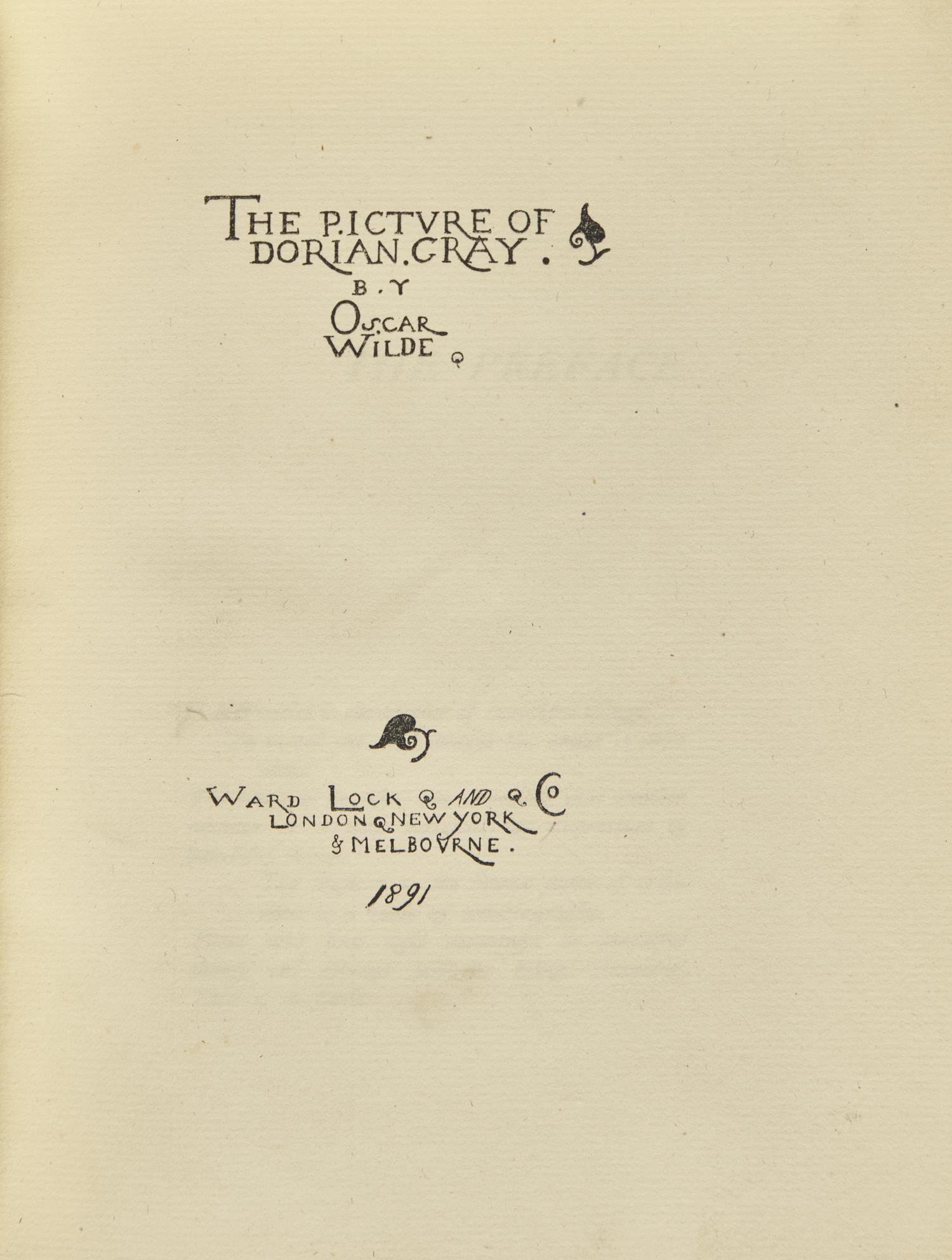 Wilde, Oscar. The Picture of Dorian Gray