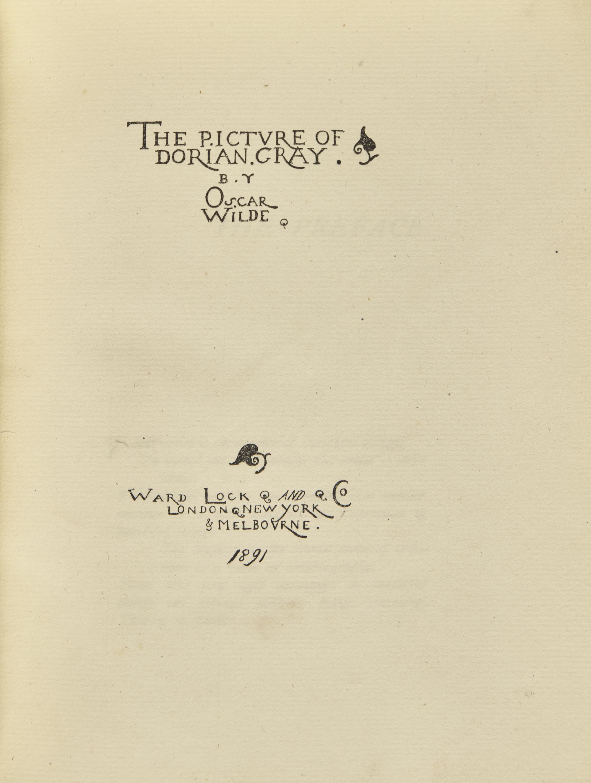 Wilde, Oscar. The Picture of Dorian Gray