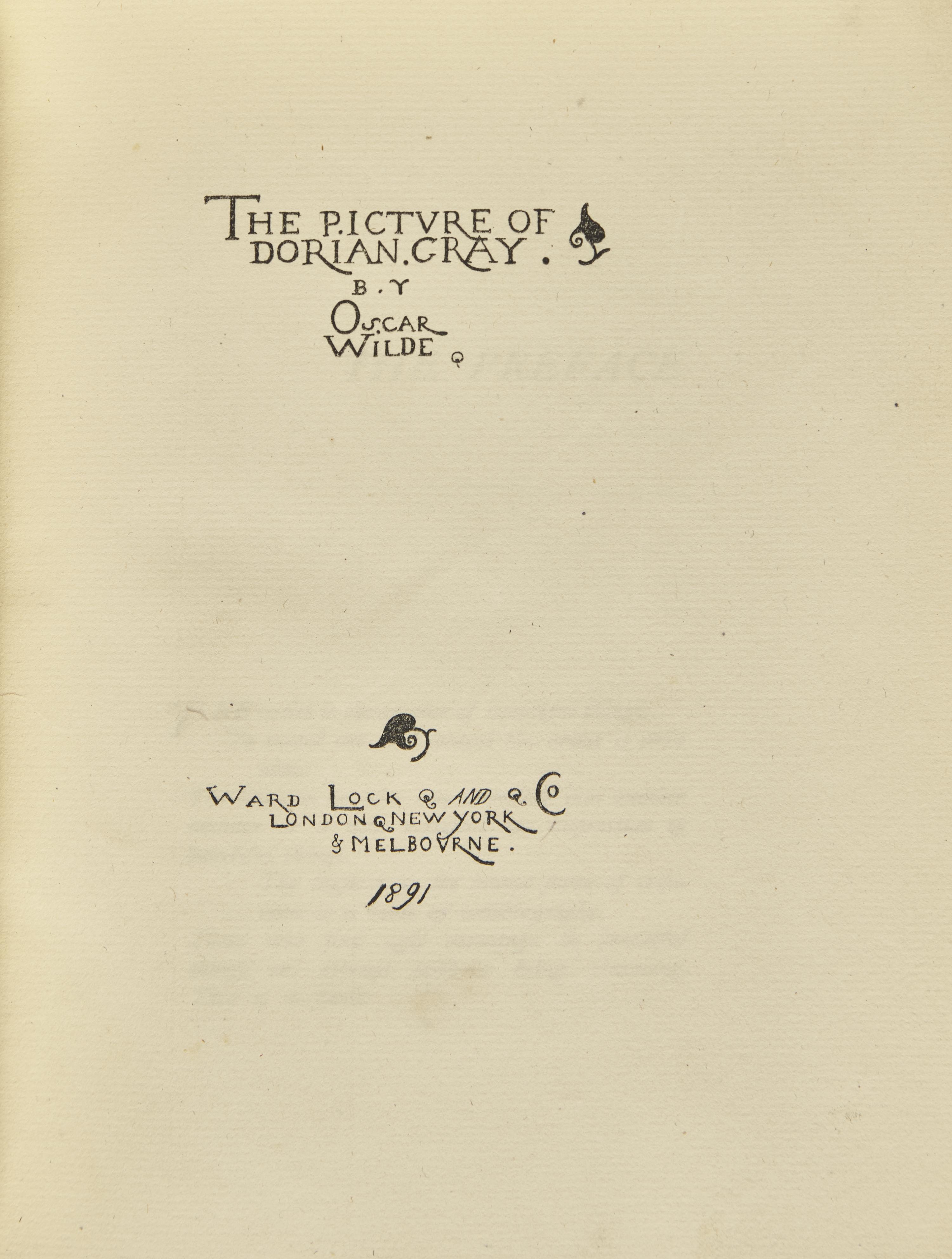 Wilde, Oscar. The Picture of Dorian Gray