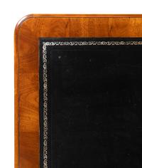 A Regency Style Burl Walnut Writing Desk