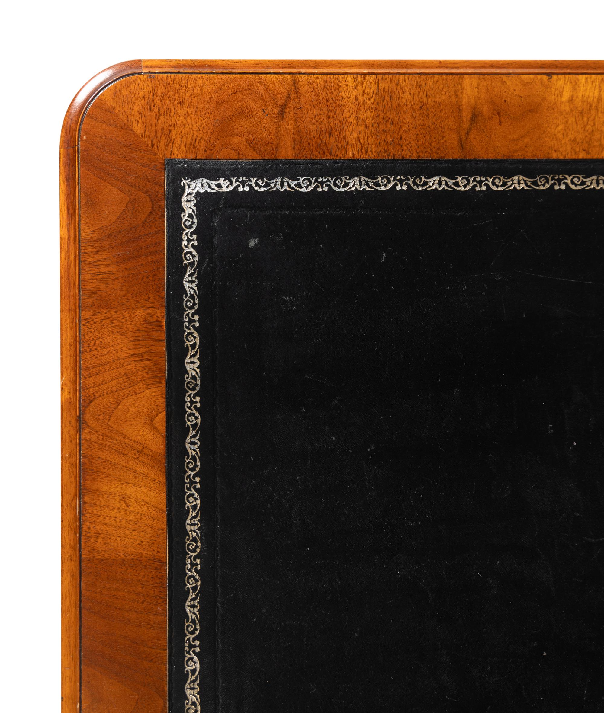 A Regency Style Burl Walnut Writing Desk
