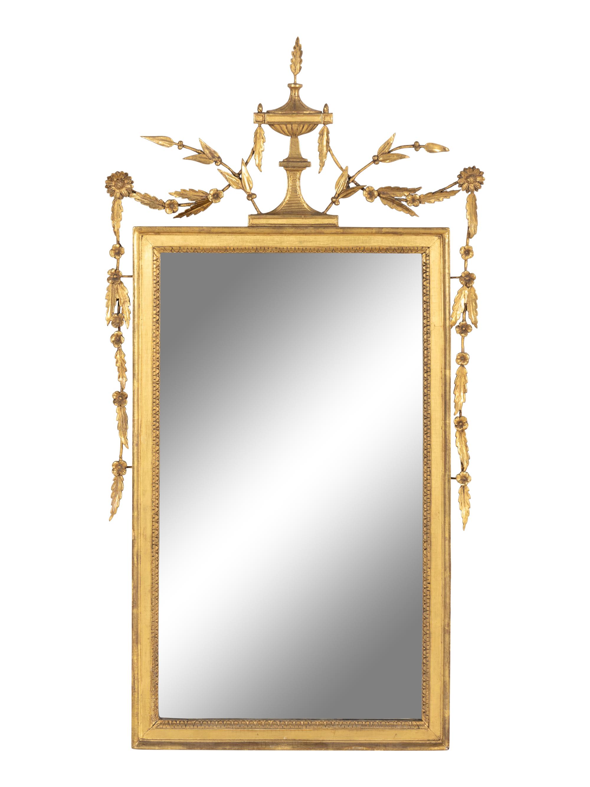 A George III Carved Giltwood Mirror