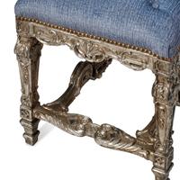A Pair of Italian Silvered Wood Window Benches